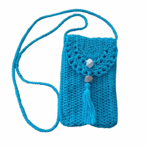 Sac indispensable pour téléphone portable crocheté en coton
