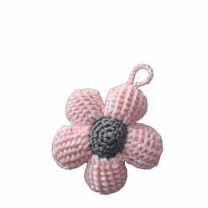 Porte clé en crochet fait main en coton - Fleur